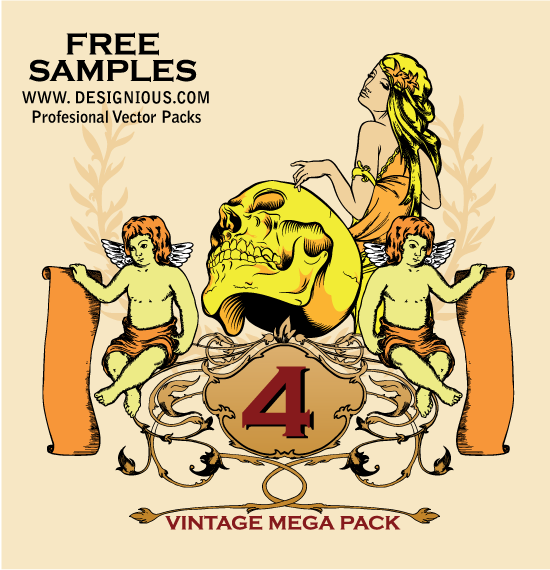 Vintage Mega Pack 4 vector samples