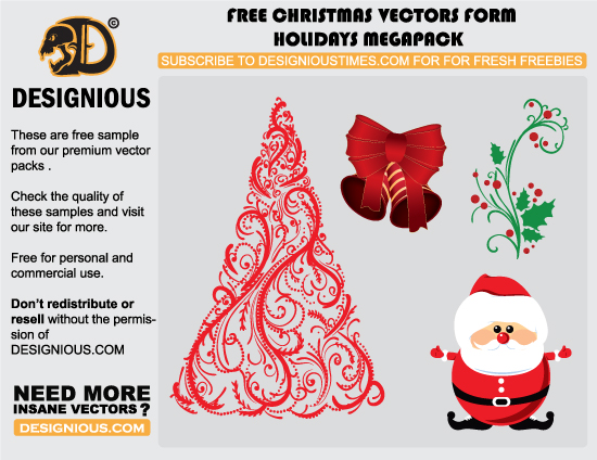 Free Christmas vector sample plus discount coupon