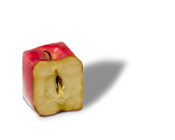 sliced square apple