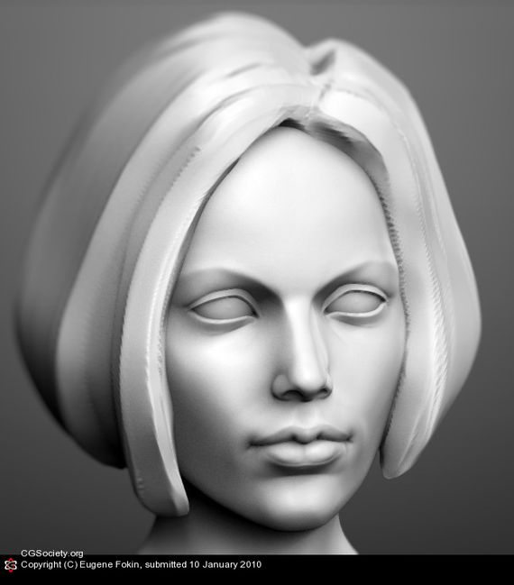 wip of a woman head