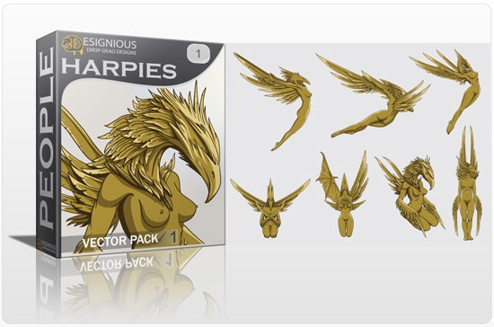 Vector Packs: Harpies, Dogs, Ravens, Wild Animals and Scrolls