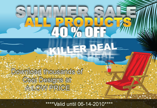 Vectors summer sale with a 40% discount