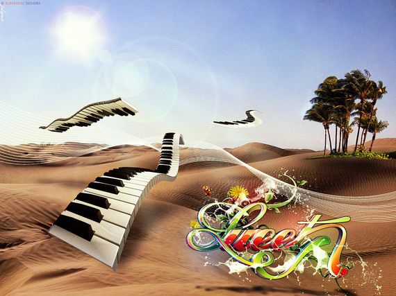 desert and piano