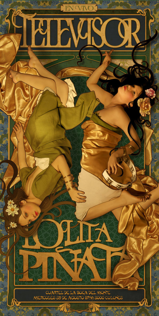 art nouveau graphic design style