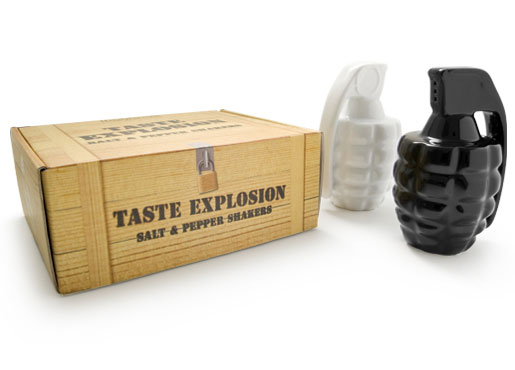 grenades salt and pepper shaker design