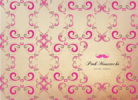 pink moustache pattern