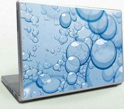bubbly laptop skin design
