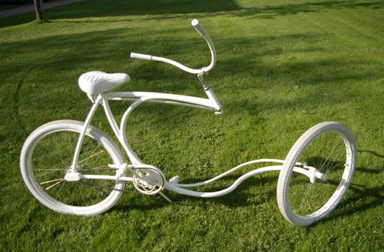 white unusual bike