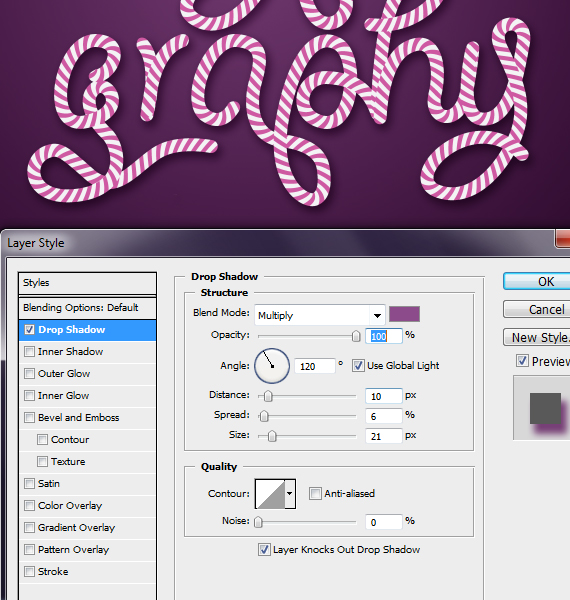 Create Candy Cane Typography with Photoshop Step 28-1