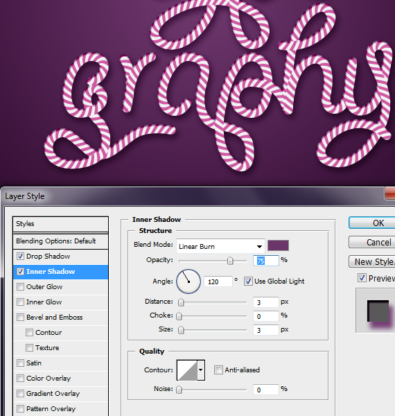 Create Candy Cane Typography with Photoshop Step 28-2
