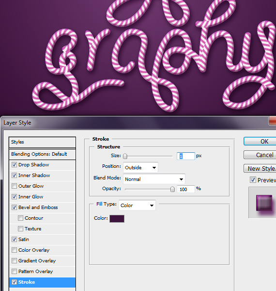 Create Candy Cane Typography with Photoshop Step 28-5