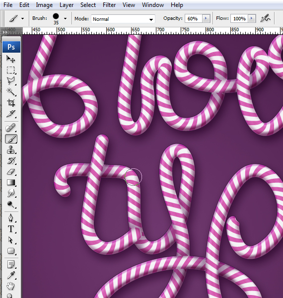 Create Candy Cane Typography with Photoshop Step 29