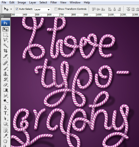 Create Candy Cane Typography with Photoshop Step 30