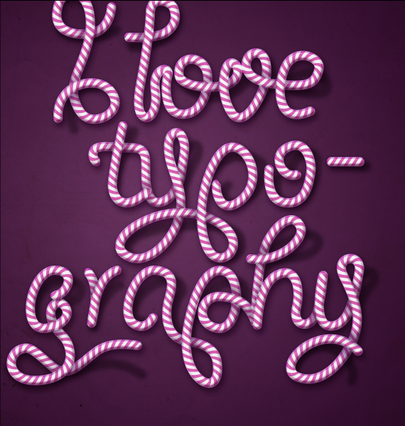 Create Candy Cane Typography with Photoshop Step 31