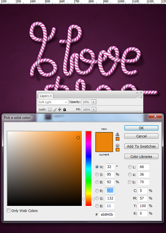Create Candy Cane Typography with Photoshop Step 32