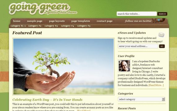 Going Green WordPress Theme