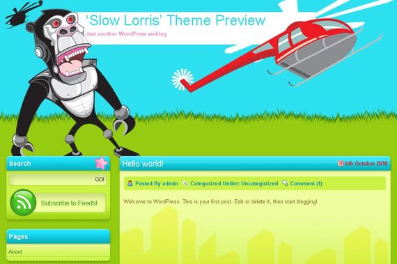Slow Lorris WordPress Theme
