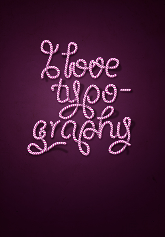 How to Create Candy Cane Typography with Photoshop and Illustrator