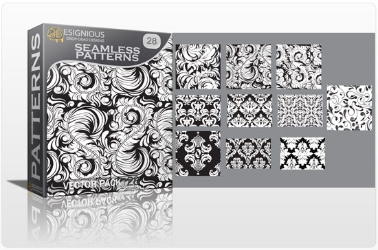 Seamless patterns vector pack 28