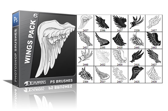 Wings brushes pack 6