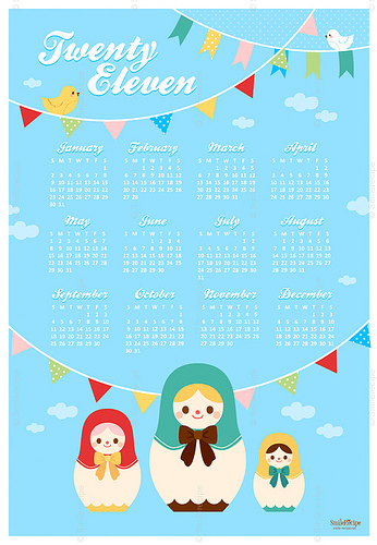 Calendar design for the year 2011 14