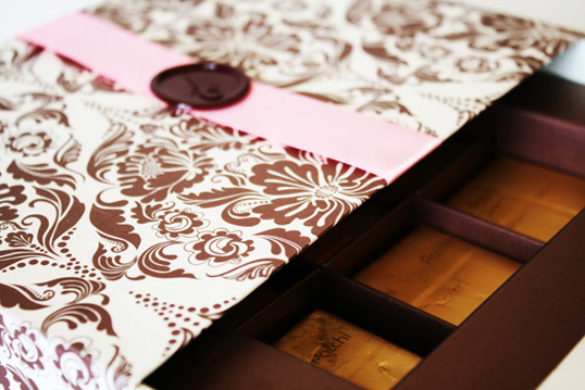 Chocolate Gift Box Wedding Invitation Package Design2