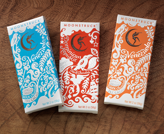 Moonstruck Chocolate Co. Package Design