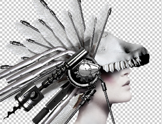 How to Create a Conceptual Headdress in Photoshop Step 34-2