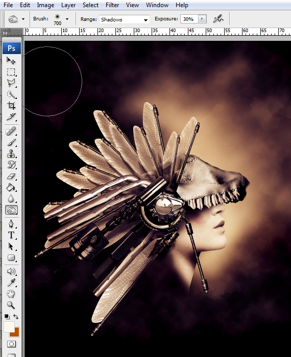 How to Create a Conceptual Headdress in Photoshop Step 36