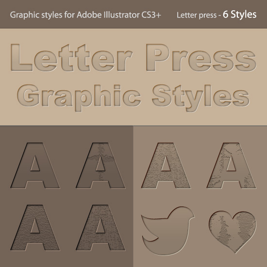 7 Addons for Illustrator-letter-press-graphic-style