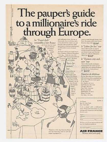 Air France Print Ad 1969