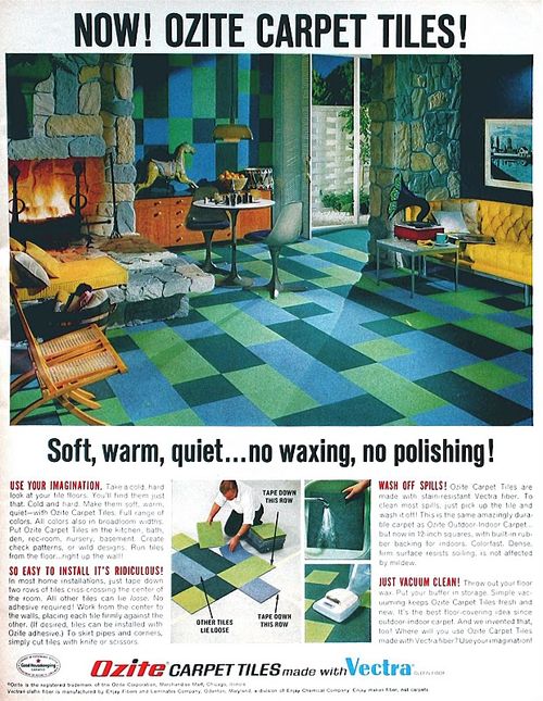 Ozited Carpet Ad 1960s