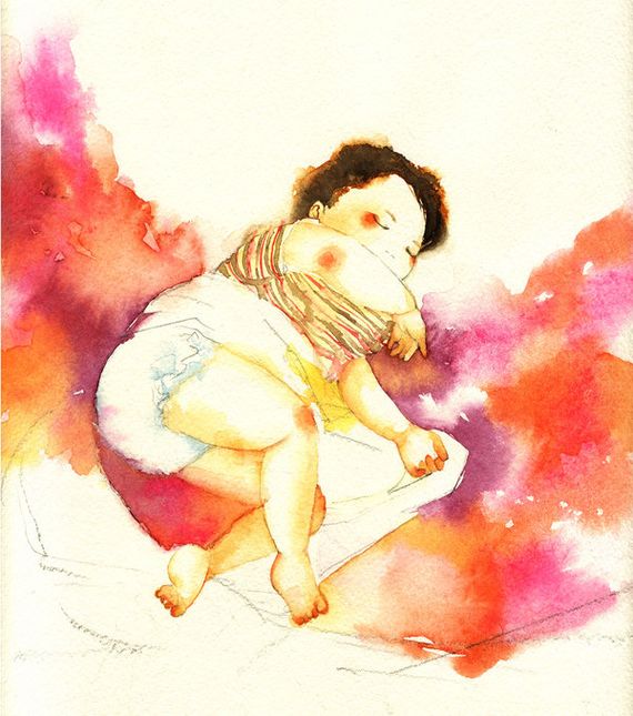 Watercolor: sleeping dance by muttiy