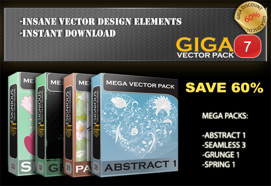 New Giga Vector Pack & T-Shirt Designs from Designious.com