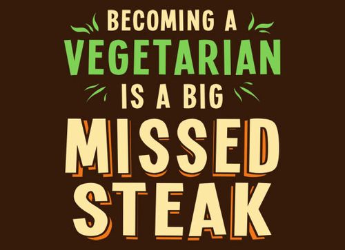 A Big Missed Steak T-Shirt by Snorg Tees