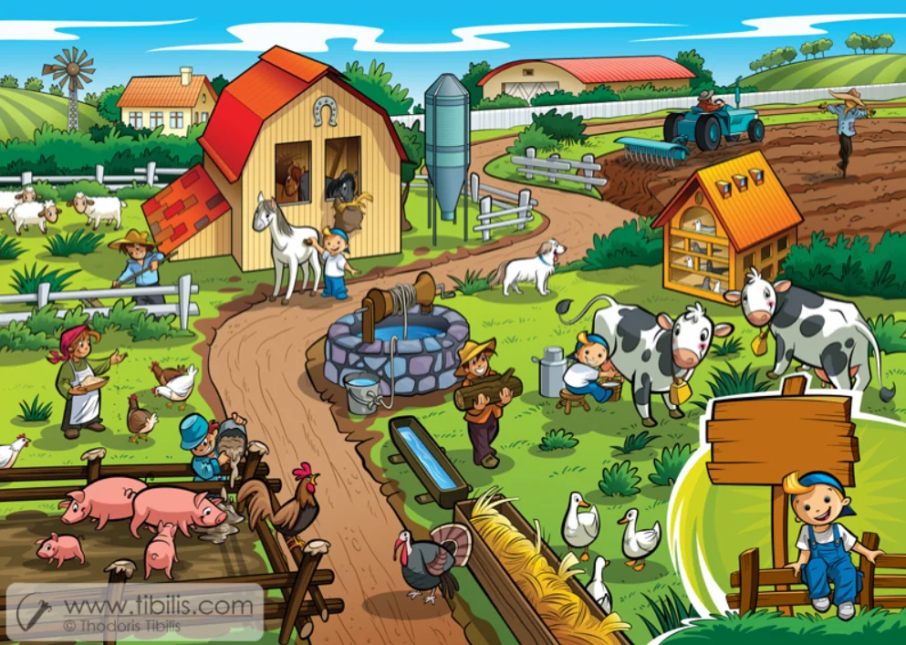 fun farm illustration