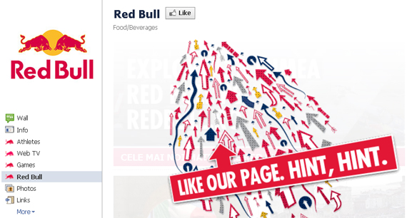 Red Bull Facebook Page
