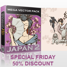 Special Friday 50% Discount on Japanese Vector Mega Pack 2