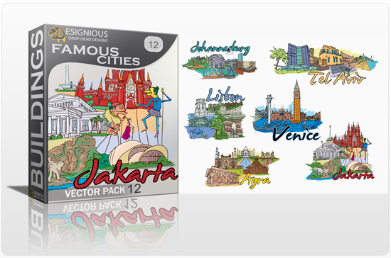 Famous Cities Vector Pack 12