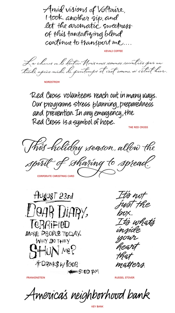 Handwriting-Styles-VariousProjects