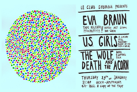 Poster and flyer for the Eva Braun releaseparty