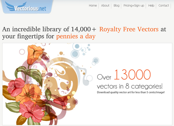 Vectorious front page
