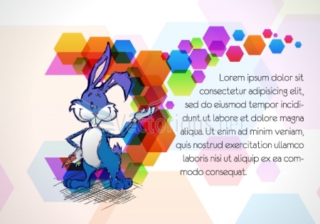 1067-bunny-with-colorful-background