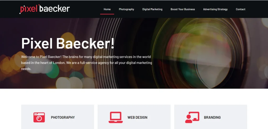 creative web designs - Pixel Baeker