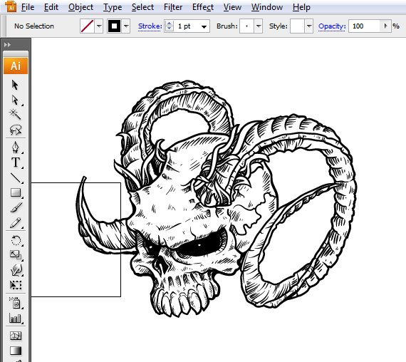 easy drawings of skulls with snakes