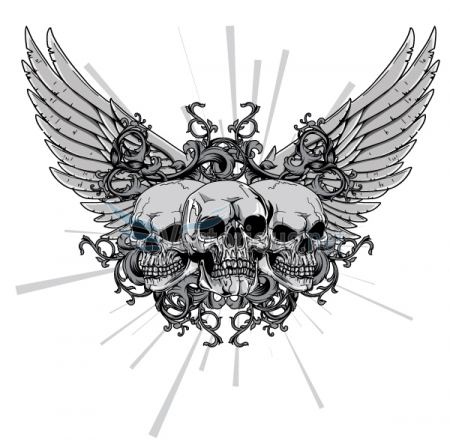 2096-t-shirt design with skulls