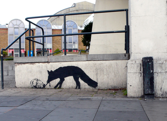 Kentucky fox graffiti by banksy