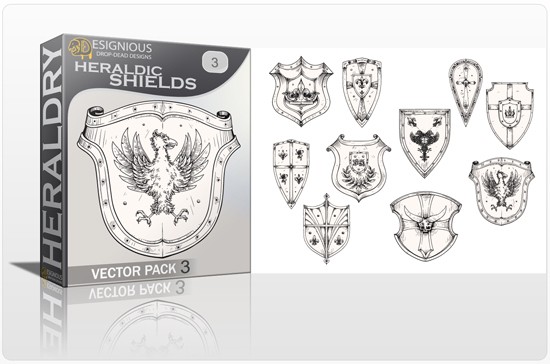 Shields Vector Pack 3 - Heraldic Shields