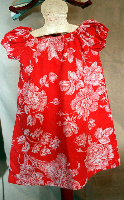 dress with seamless floral pattern