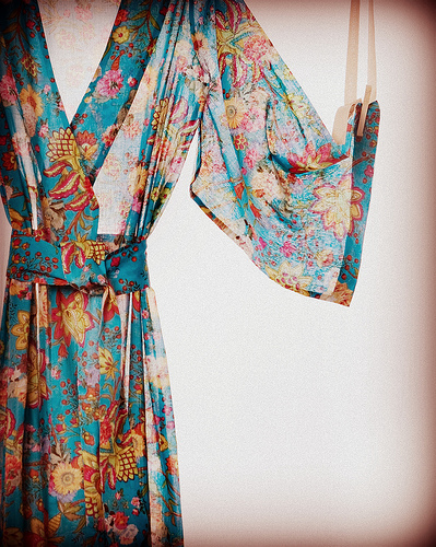 kimono with seamless print